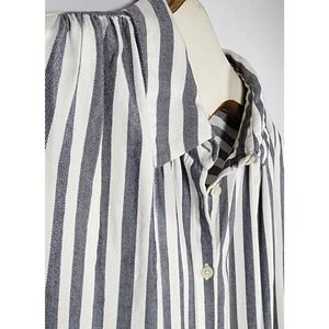 Madewell Central Shirt Blouse in Blue & White Stripe Size XS Women
